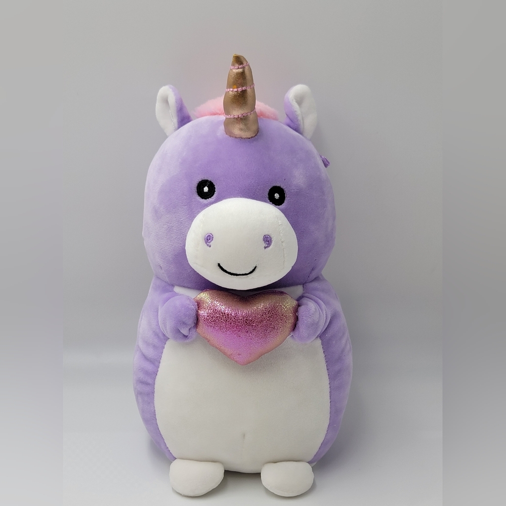 Kelly Toys Squishmallows Purple Ursula the Unicorn Hug Mees Soft Plush Gold Horn